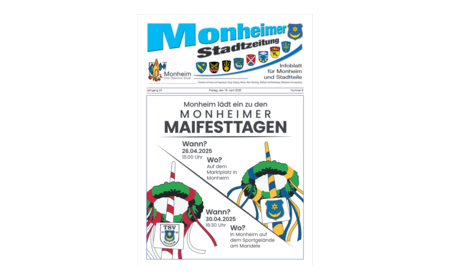 Die neue Ausgabe der Monheimer Stadtzeitung ist erschienen.
