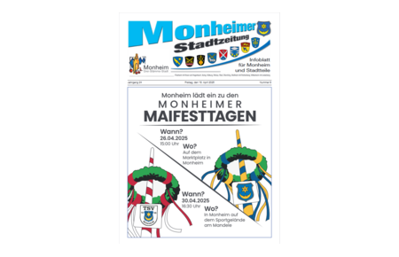 Die neue Ausgabe der Monheimer Stadtzeitung ist erschienen.