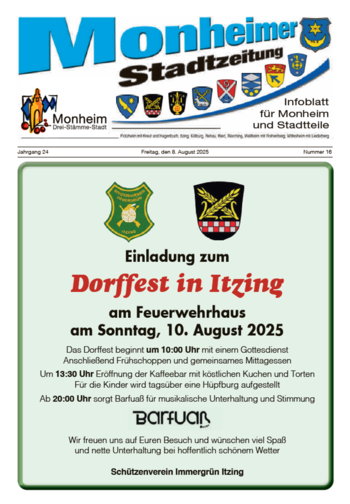 Die neue Ausgabe der Monheimer Stadtzeitung ist erschienen.