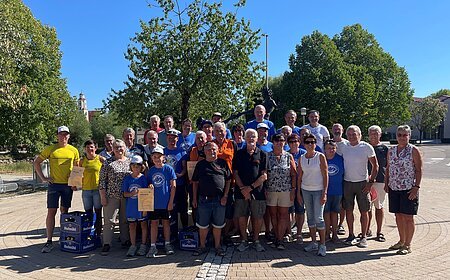 Gruppenbild bei der Siegerehrung vom Stadtradeln 2026